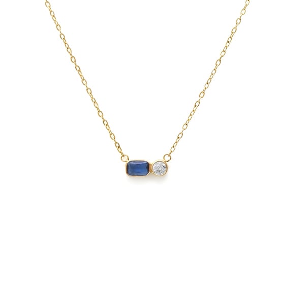 Say It With April Diamond Birthstone Necklace - Yellow Gold Plated