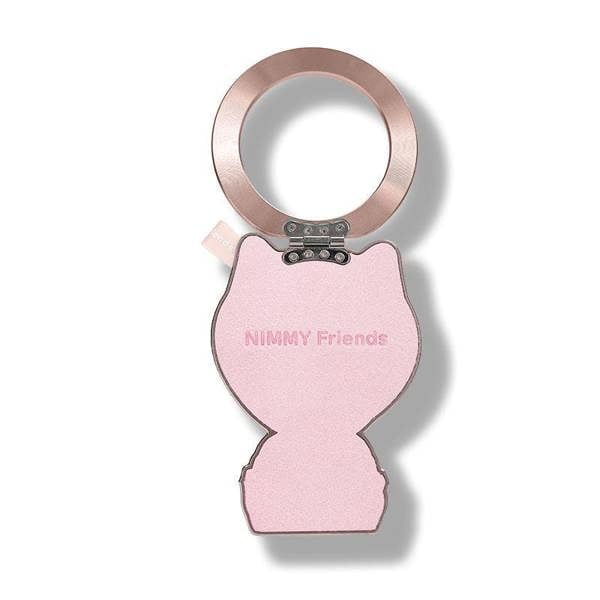 Nimmy Friends Nimmy Cool & Cute 2.0 White Rich & Beauty Cat Embroidery Magnetic Stand with MagSafe Pink - N-KM-BSZJ-04