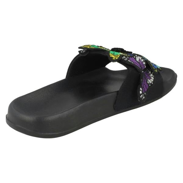 Spot On Ladies Spot On Butterfly Mules