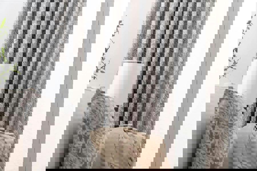 Luxury Living Chenille Jacquard Lined Ring Top Eyelet Curtains