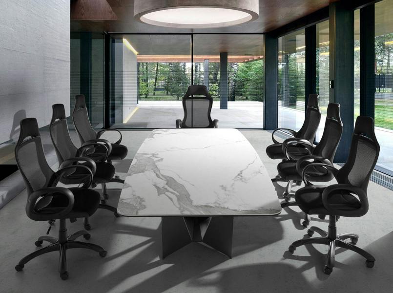 Angel Cerdá Black fabric swivel office chair 4074