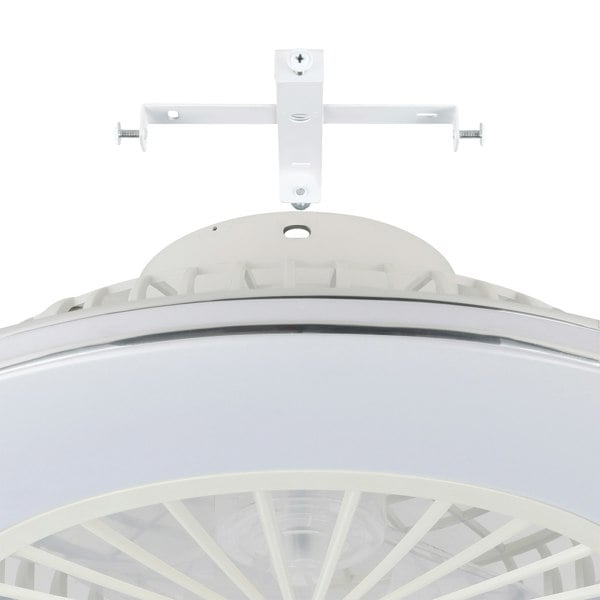 EGLO Lovisca White/Silver Ceiling Fan With Light