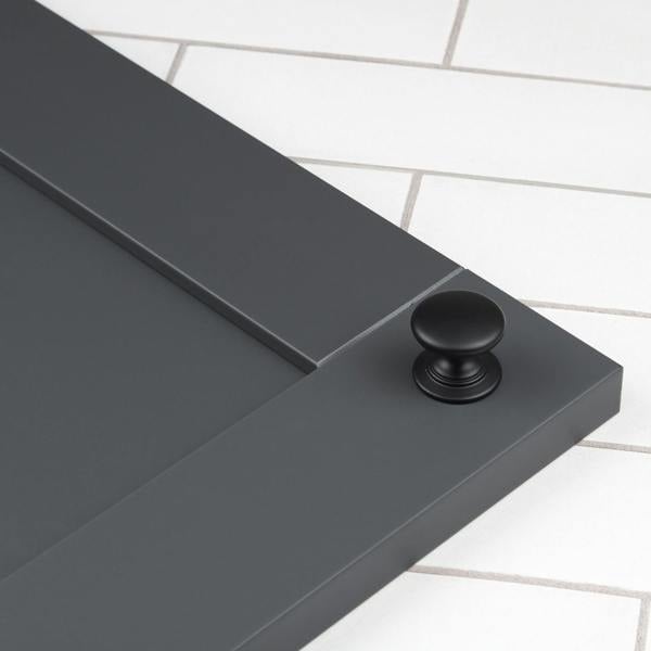 Handle & Home Matt Black Contemporary Cup Handles and Coordinating Knobs