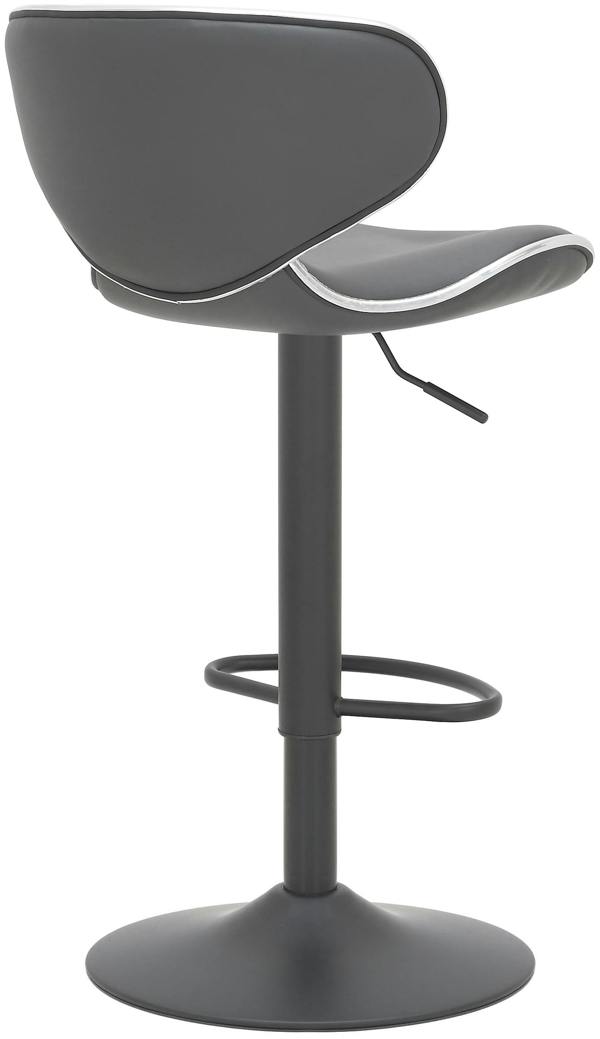 Lamboro Carcaso Single Kitchen Bar Stool, Matt Black Footrest, Adjustable Swivel Gas Lift, Breakfast Bar & Home Barstool, Charcoal Grey