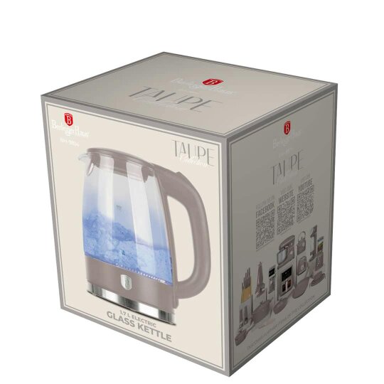 Berlinger Haus Electric Glass Kettle Taupe BH9814
