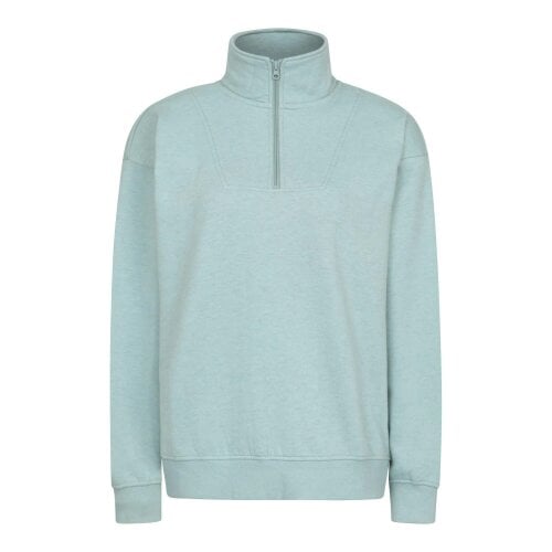 Mountain Warehouse Womens Zip Neck Relaxed Fit Sweatshirt - Pale Green