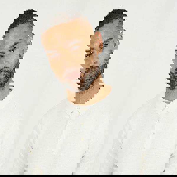 Brave Soul Off White Long Sleeve Knitted Polo - Off White Image 4