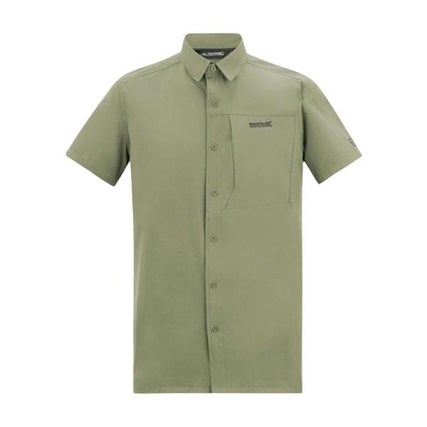 Regatta Mens Insect Repellent Short-Sleeved Travel Shirt - Sage Green