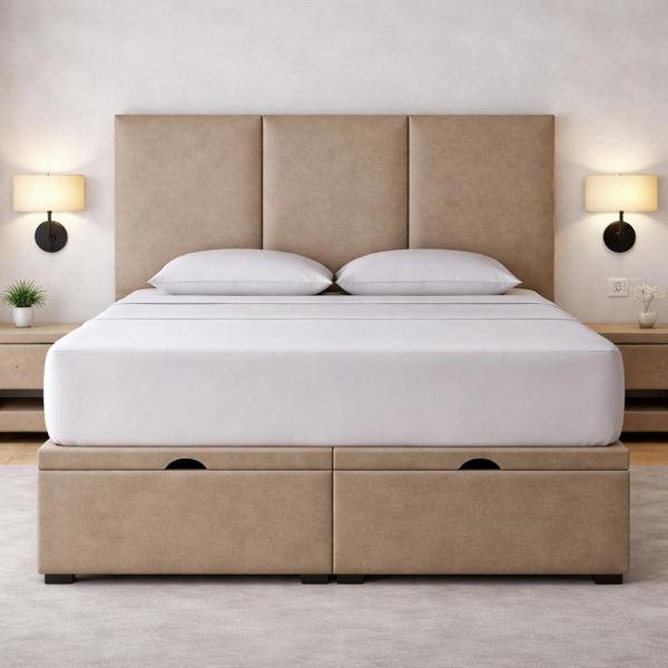 Great British Beds Three Panel Divan Ottoman Bed