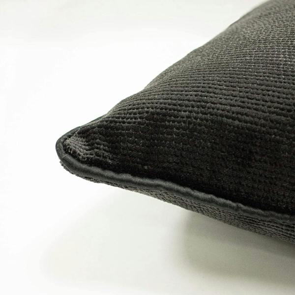 Paoletti Stella Cushion Cover - Black - 