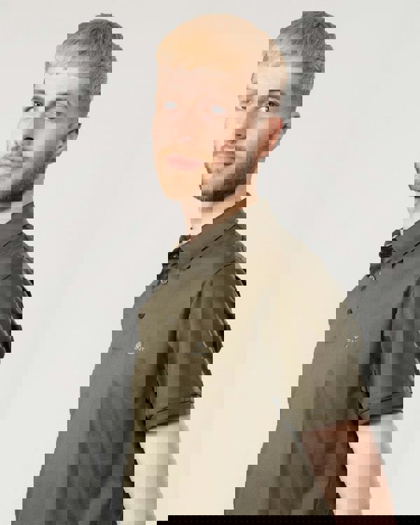 GANT Mens Mercerized Jersey Short Sleeve Rugger - 301 Racing Green