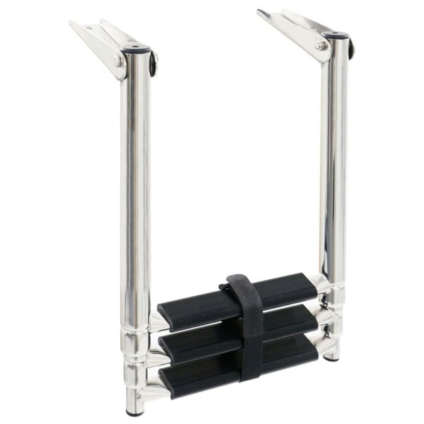 Berkfield Folding Boarding Ladder 3-step Stainless Steel