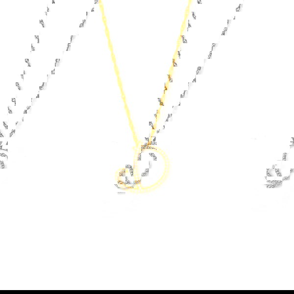 Say It With Luxe CZ Initial Necklace - Yellow Gold Plated
