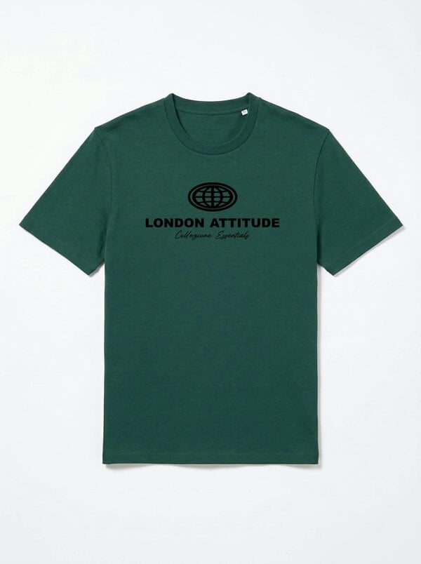 London Attitude Essential Globe Logo Premium Organic Cotton T-Shirt