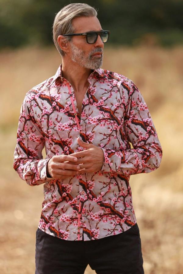 BLOSSOM  PRINT SHIRT – Premium Men's Patterned Shirt by Claudio Lugli | Bold Design, Tailored Fit, Best Printed Shirts
