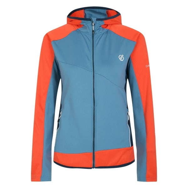 Dare 2B Womens Traversing Core Stretch Midlayer - Niagara Blue/Satsuma