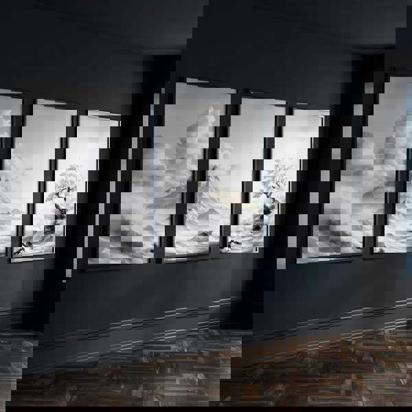 Modern Living Room Wall Decor | Set of 3 Asian Inspired Wall art Prints