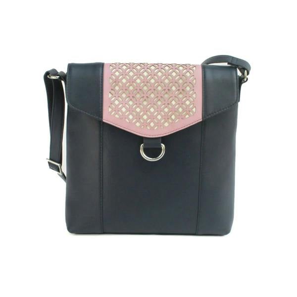 Eastern Counties Leather Womens/Ladies Janie Leather Handbag - Navy/Blush - 