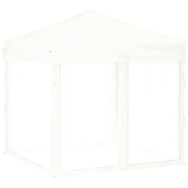 Berkfield Folding Party Tent with Sidewalls White 2x2 m