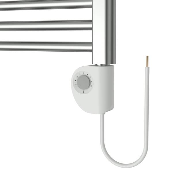 MYHOMEWARE 500mm x 800mm Chrome Electric Pre-Filled & Pre-Installed Heated Towel Rail