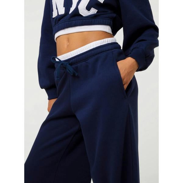 Pink Vanilla Contrast Waist Cuffed Joggers