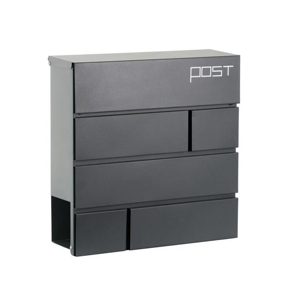 Phoenix Safe Phoenix Estilo Top Loading Letter Box MB0121KA in Graphite Grey with Key Lock