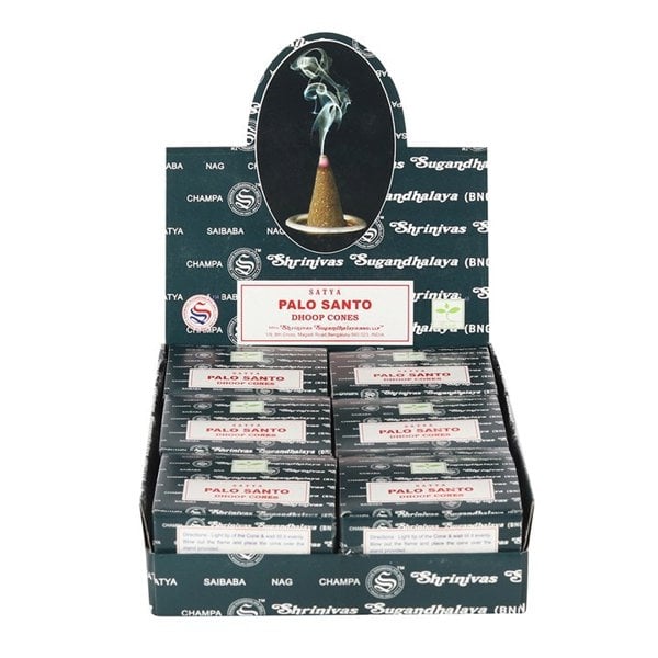Serano Set of 12 Packets of Palo Santo Dhoop Cones by Satya