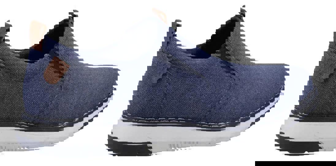 Hush Puppies Benny Mens Casual Slip On Smart Canvas Trainers Shoes