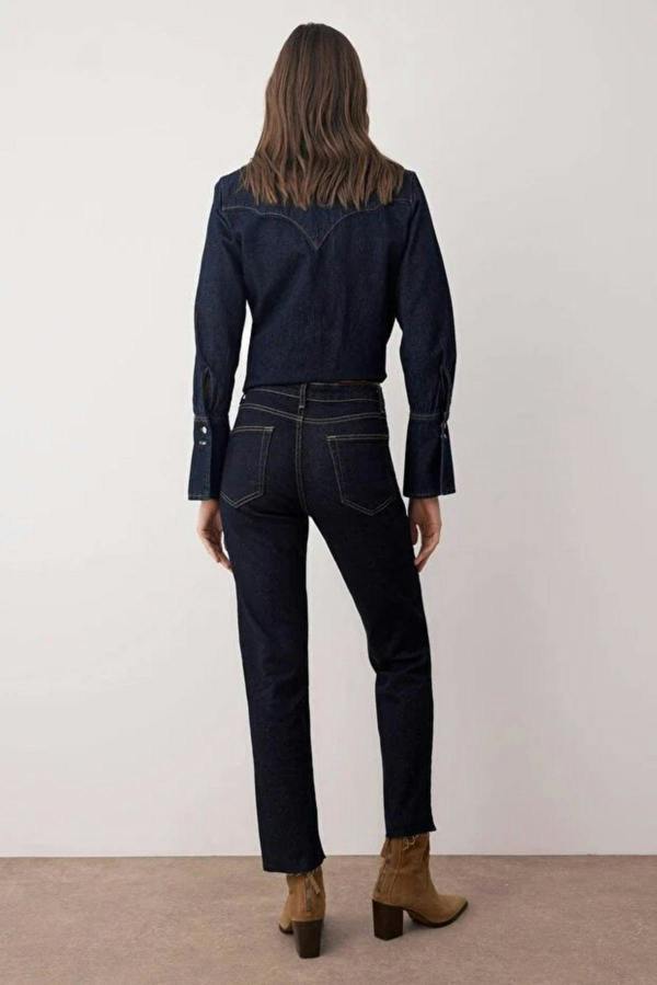 WOVCOR High Waist Comfort Stretch Mom Jeans