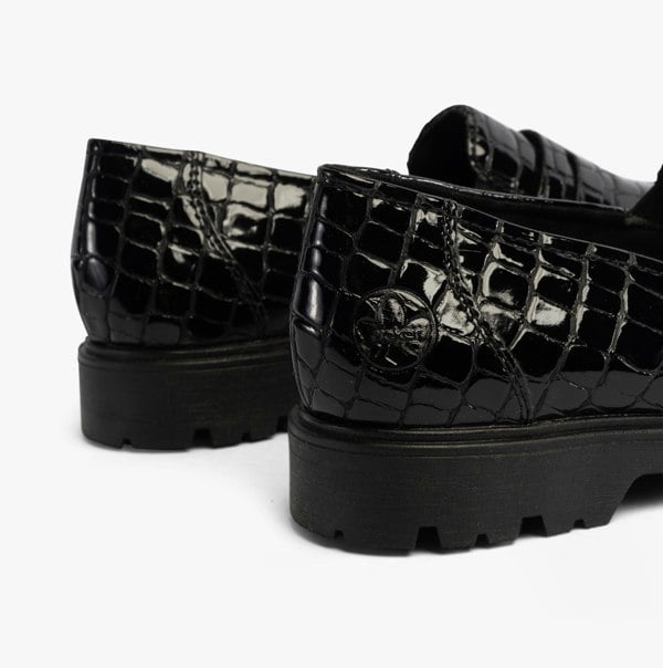 Rieker Womens Elasticated Croc Shoes - Black (45560-03)