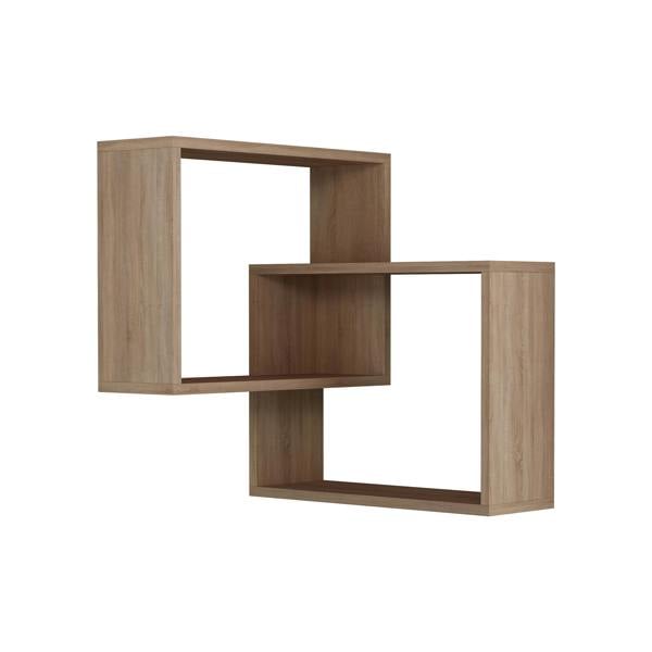 Decortie Ring Corner Wall Mounted Modern Bookcase Display Unit 60cm