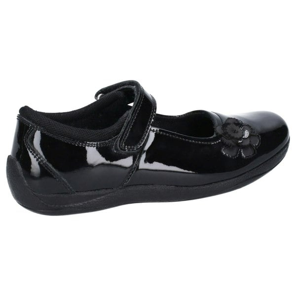Hush Puppies Jessica Junior Patent Leather Girls's Patent Black Shoes