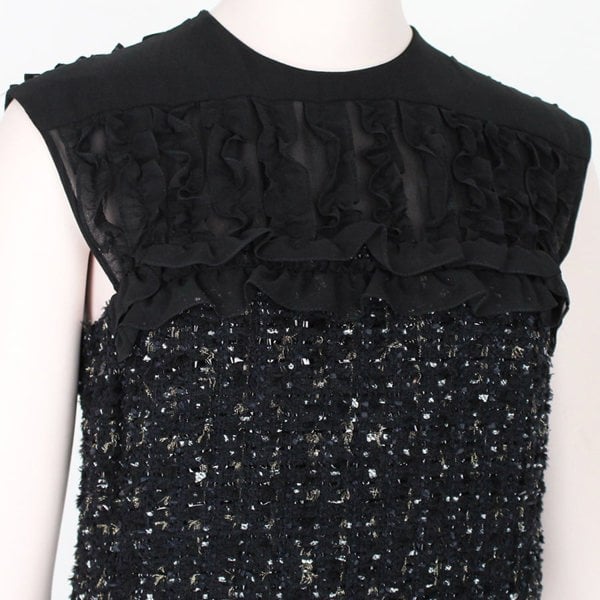 Giambattista Valli tailored-fit shift dress in a mixed fabric construction
