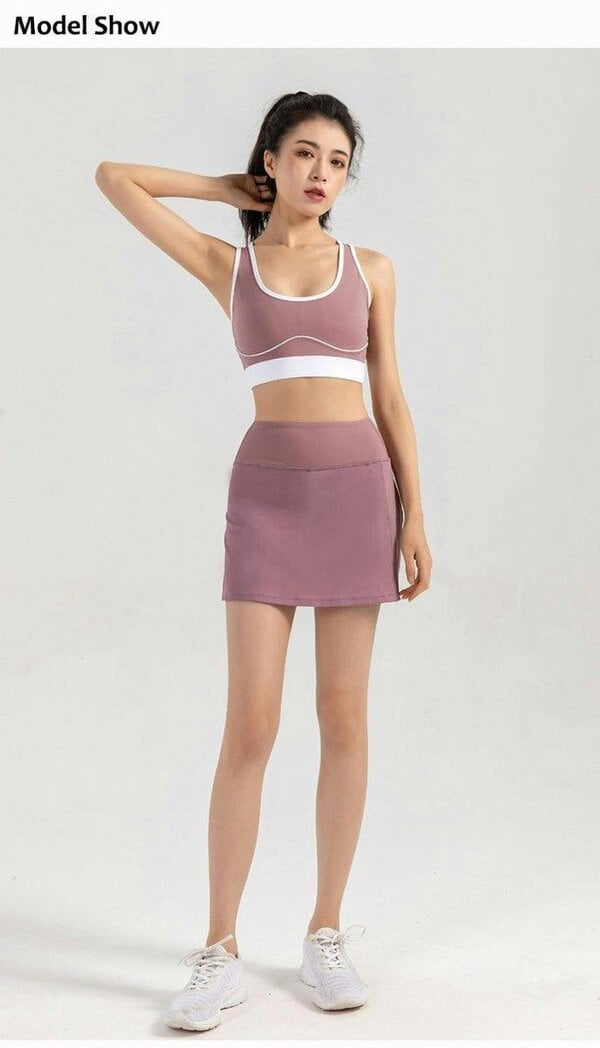 Anniou Women's Split Tennis Skirt