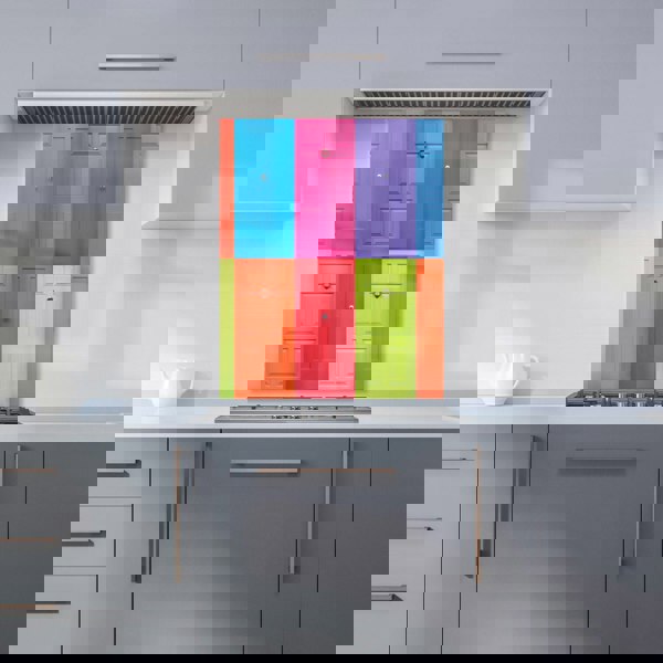 Warren Reed - Designer Colourful English Doors Kitchen Splashback