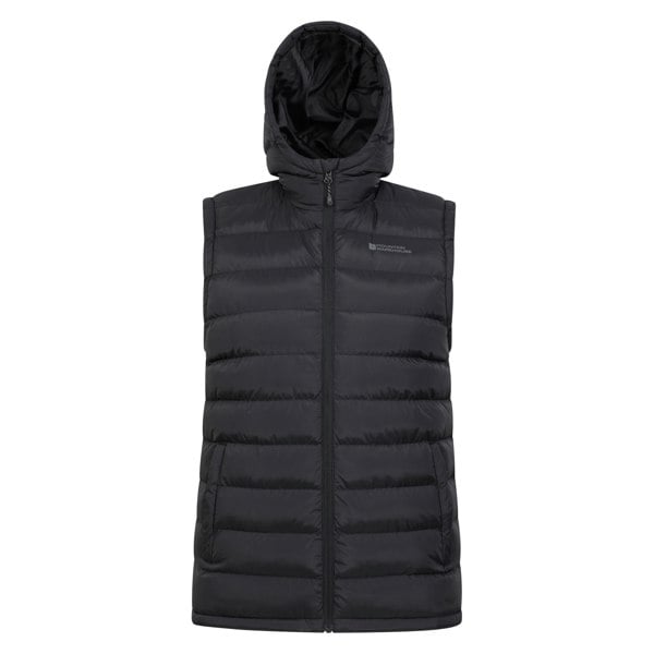 Mountain Warehouse Mens Seasons Hooded Padded Gilet - Black