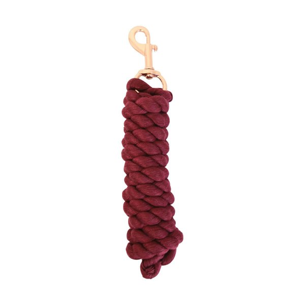 Hy Horse Lead Rope - Maroon/Rose Gold