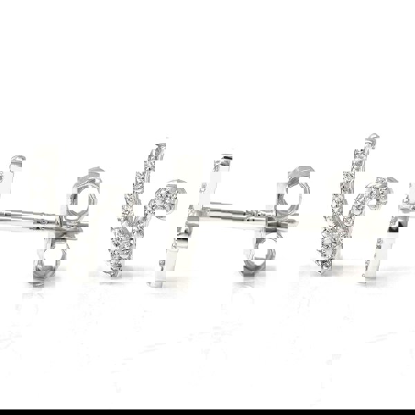 Say It With Luxe CZ Initial Earrings - Sterling Silver