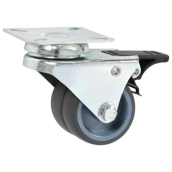 Berkfield Twin-wheel Swivel Casters 4 pcs 50 mm