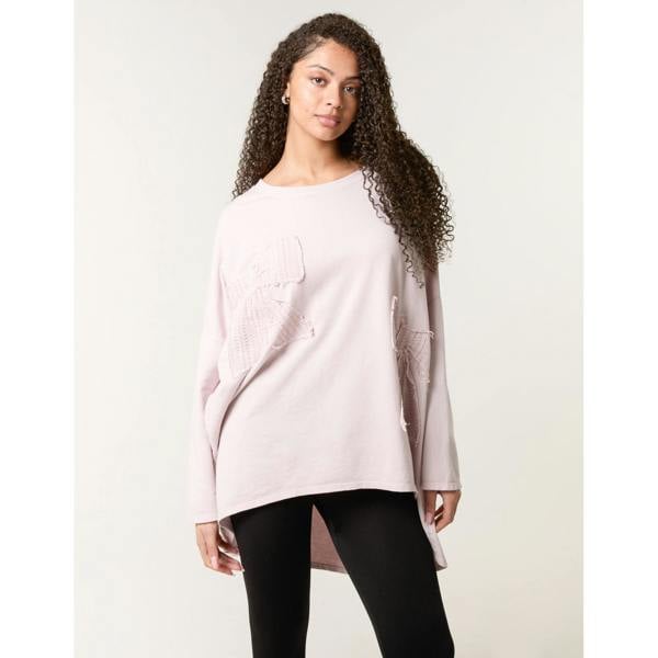 Blue Vanilla Lace Bow Sweat Top