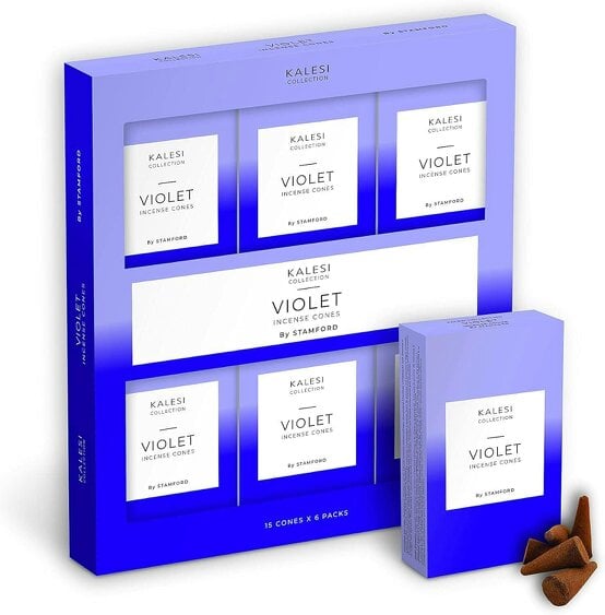 Kalesi Collection Violet Scented Incense Cones Pack of 6