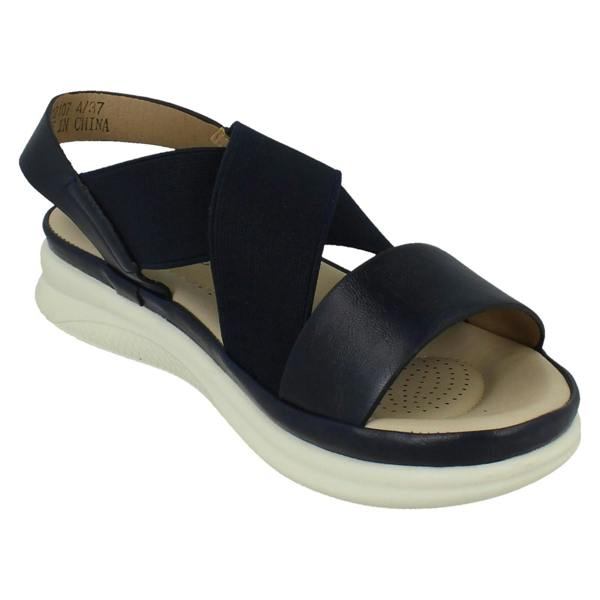 Eaze Ladies Eaze Slip On Elasticated Summer Sandals F12107