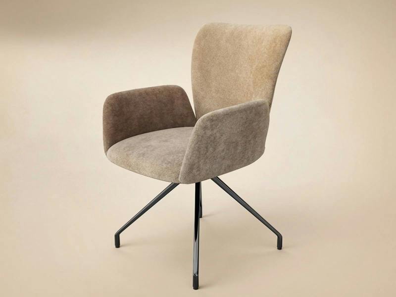 SOLACE+CO Kora Mocha Swivel Dining Chair Set of 2