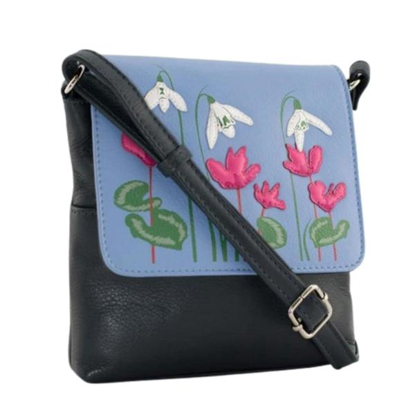 Mala Leather Snowdrop Crossbody Bag with Flap