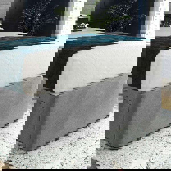 Casa Magna Caprio Upholserted Floorstanding Headboard With Divan Bed Frame - Grey