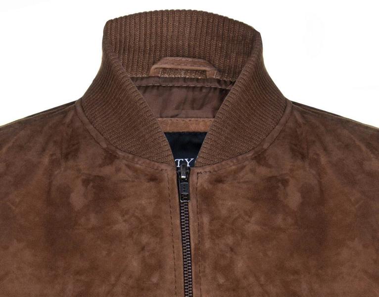 Infinity Leather Mens Suede Leather MA-1 Varsity Bomber Jacket