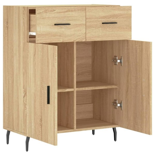 Berkfield Sideboard Sonoma Oak 69.5x34x90 cm Engineered Wood