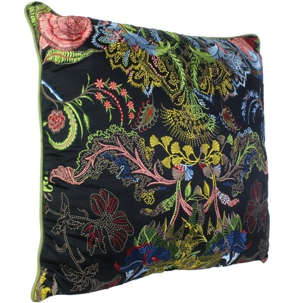 Luxurious cushion in Tumulte Arlequin fabric by Christian Lacroix Maison