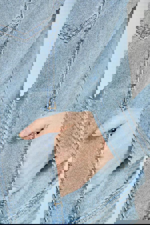 Mudflower Floral Embroidered Denim Jacket