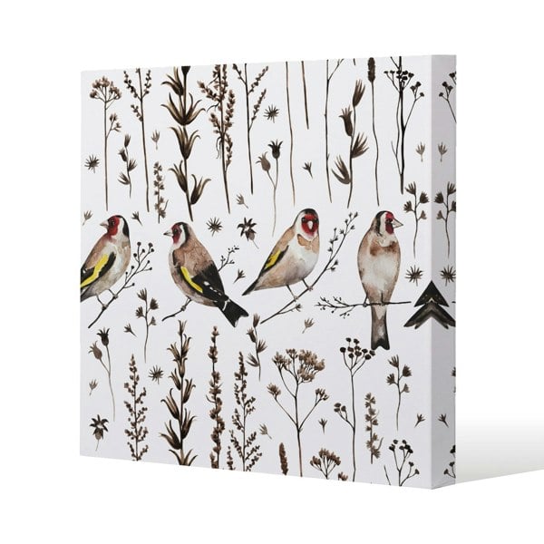 Benjamin Tate Design Golden lined shape Slim Style Canvas Print  90x90cm , 15mm Slim Real wood.